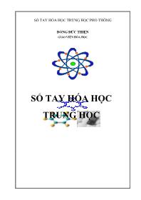 Bìa lót: Sổ tay Hóa học trung học