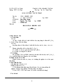 Giáo án Hóa học lớp 10 - Bài 25: Flo – Brom – Iot
