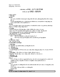 Giáo án môn Hóa học lớp 10 - Tiết 49 - 50: Oxi - ozon
