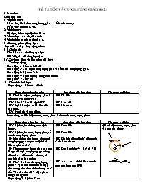 Bài dạy Đại số 10 NC tiết 76: Góc và cung lượng giác (tiết 2)