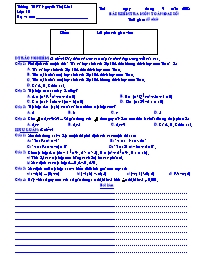 Bài kiểm tra môn Toán 10 (Đại số) - Chương I - Đề 2