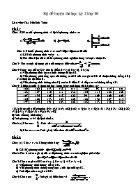 Bộ đề luyện thi học kỳ 2 lớp 10 môn Toán