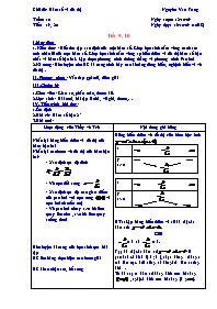 Chủ đề: Hàm số và đồ thị - Tiết 9, 10