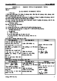 Chương III – Giáo án Đại Số 10 – CB