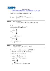 Chương VIII: Phương trình lượng giác không mẫu mực