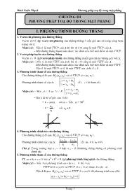 Chuyên đề Chương III: Phương pháp toạ độ trong mặt phẳng
