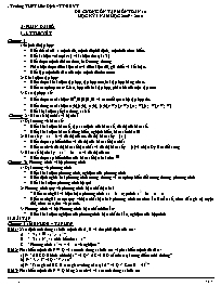 Đề cương ôn tập môn Toán 10 học kỳ I
