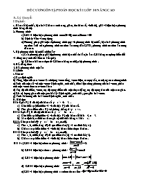 Đề cương ôn tập Toán học kỳ I lớp 10 nâng cao