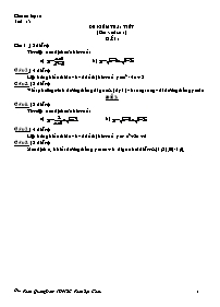 Đề kiểm tra 1 tiết (bài viết số 1) Chương 1 - Đại số 10