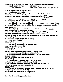 Đề kiểm tra lại môn: Toán 10