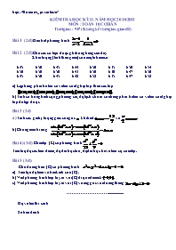 Đề kiểm tra Toán 10 học kì II số 13
