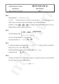 Đề ôn tập lớp 10 môn: Toán học - Lần 5