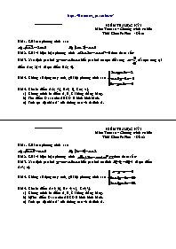 Đề tham khảo thi học kỳ I môn: Toán khối 10 (Đề 10)