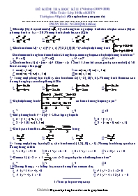 Đề tham khảo Toán 10 học kì II - Đề 10