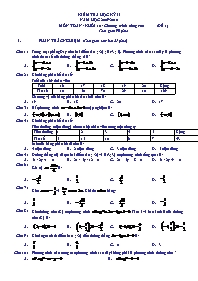 Đề tham khảo Toán 10 học kì II - Đề 3