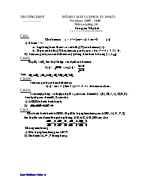 Đề thi chất lượng 8 tuần kì I môn Toán lớp 10