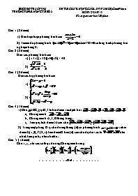 Đề thi chất lượng cao lần I môn: Toán 10