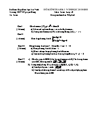 Đề thi học kỳ I trường THPT Nguyễn Đáng môn Toán- Khối 10 (Đề 8)