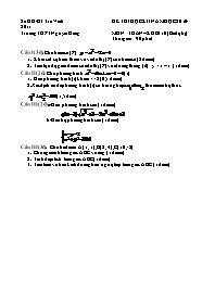 Đề thi học kỳ I trường THPT Nguyễn Đáng môn Toán- Khối 10 (Đề 4)