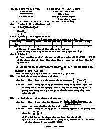 Đề thi học kỳ II lớp 10 THPT môn: Toán