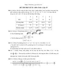 Đề thi học kỳ II môn Toán lớp 10 (cơ bản) - Đề 2