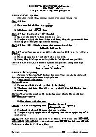 Đề và hướng dẫn giải thi học kỳ I môn Toán lớp 10 - Đề 15
