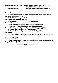 Đề và hướng dẫn giải thi học kỳ I môn Toán lớp 10 - Đề 4