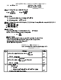 Đề và hướng dẫn giải thi học kỳ I môn Toán lớp 10 - Đề 8