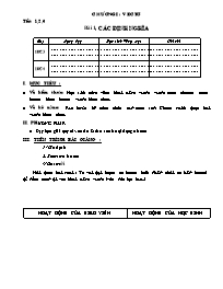 Giáo án Chương I: Vectơ - Hình học 10 cơ bản