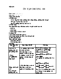 Giáo án Đại 10 tiết 42, 43: Ôn tập chương III