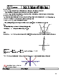 GIáo án Đại số 10 Bài 3: Hàm số bậc hai