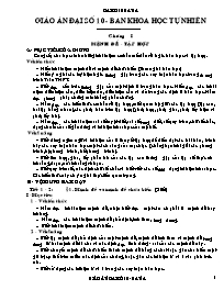 Giáo án Đại số 10 - Ban khoa học tự nhiên - Chương 1, 2