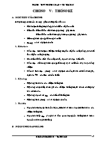 Giáo án Đại số 10 - Ban khoa học tự nhiên - Chương V: Thống kê