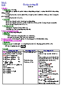 Giáo án Đại số 10 CB 4 cột tiết 26: Ôn tập chương III