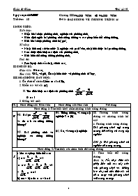 Giáo án Đại số 10 chuẩn tiết 18: Đại cương về phương trình (tt)