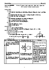 Giáo án Đại số 10 chuẩn tiết 53: Cung và góc lượng giác