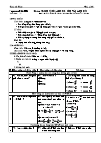 Giáo án Đại số 10 chuẩn tiết 57: Bài tập giá trị lượng giác của một cung