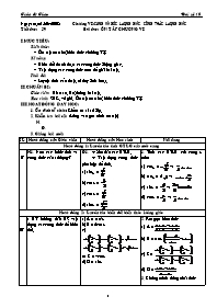 Giáo án Đại số 10 chuẩn tiết 59: Ôn tập chương VI