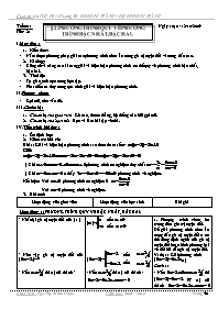 Giáo án Đại số 10 – Chương III - Tiết 21: Phương trình quy về phương trình bậc nhất, bậc hai