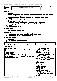 Giáo án Đại số 10 – Chương III - Tiết 27: Ôn tập chương III