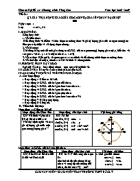 Giáo án Đại Số 10 - Chương trình Nâng Cao tiết 81: Giá trị lượng giác của góc (cung) có liên quan đặc biệt