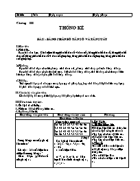 Giáo án Đại số 10 - Chương V: Thống kê - Bài 1 & 2