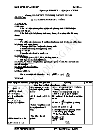 Giáo án Đại số 10 cơ bản - Chương III: Phương trình. Hệ phương trình