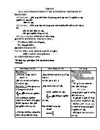 Giáo án Đại số 10 cơ bản học kỳ II theo phân phối chương trình