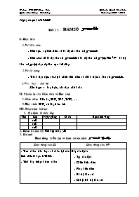 Giáo án Đại số 10 cơ bản tiết 13: Hàm số y = ax + b