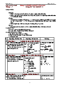 Giáo án Đại số 10 cơ bản tiết 17: Ôn tập chương II