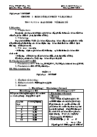 Giáo án Đại số 10 nâng cao tiết 14, 15 và 16: Đại cương về hàm số