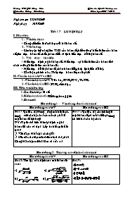 Giáo án Đại số 10 nâng cao tiết 17: Luyện tập