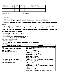 Giáo án Đại số 10 tiết 16: Bài tập