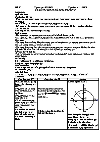 Giáo án Đại số 10 tiết 57: Giá trị lượng giác của một cung